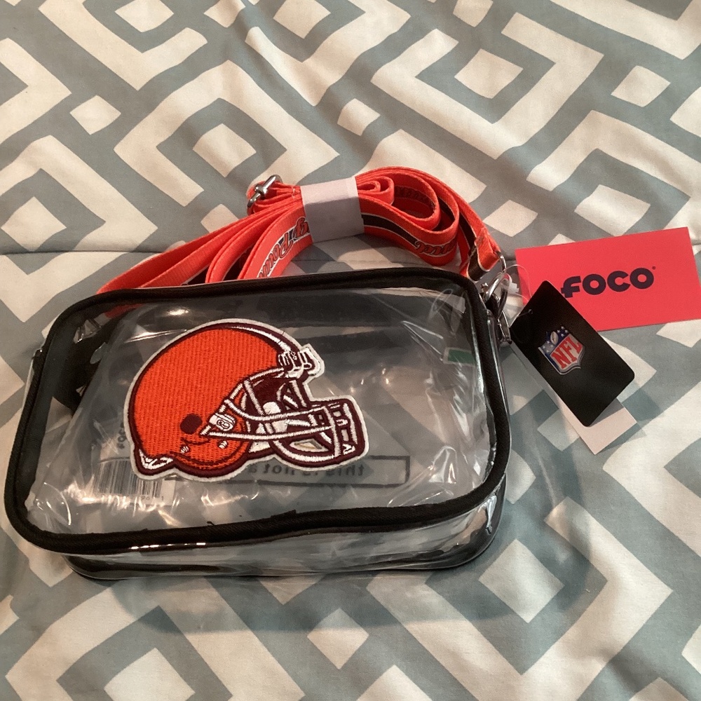 NWT Cleveland Browns Clear Stadium/Arena/Messenger/Crossbody Bag